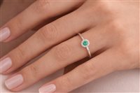 Ring Idee Preziose dal 1987 Woman in White Gold Smeraldo 0.14 Ct IP.AK18B/4S - IP.AK18B/4S